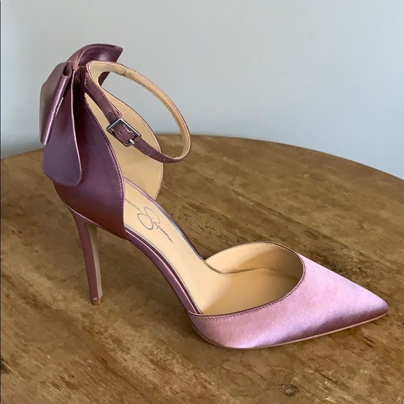 BRAND NEW Jessica Simpson Satin Rose Heels - Picture 2 of 3